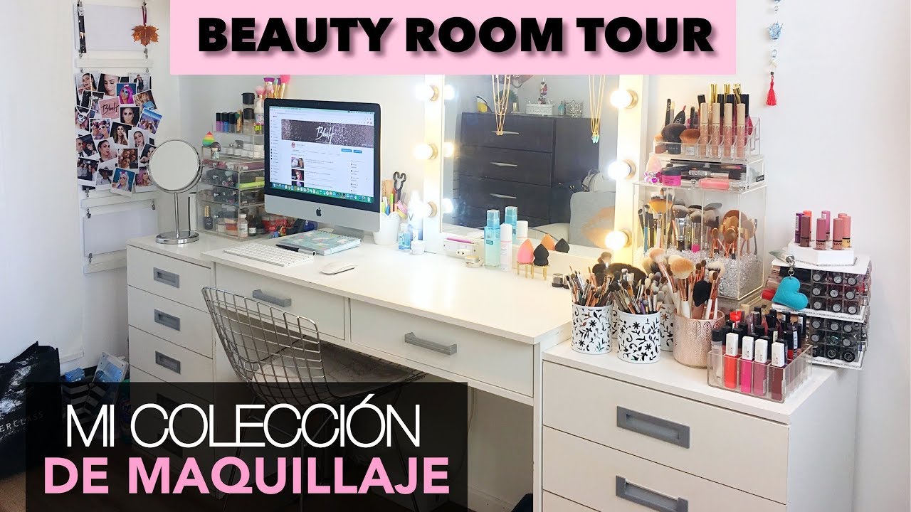 MI COLECCIÓN DE MAQUILLAJE ACTUALIZADA 2018 ♡ BEAUTY ROOM TOUR