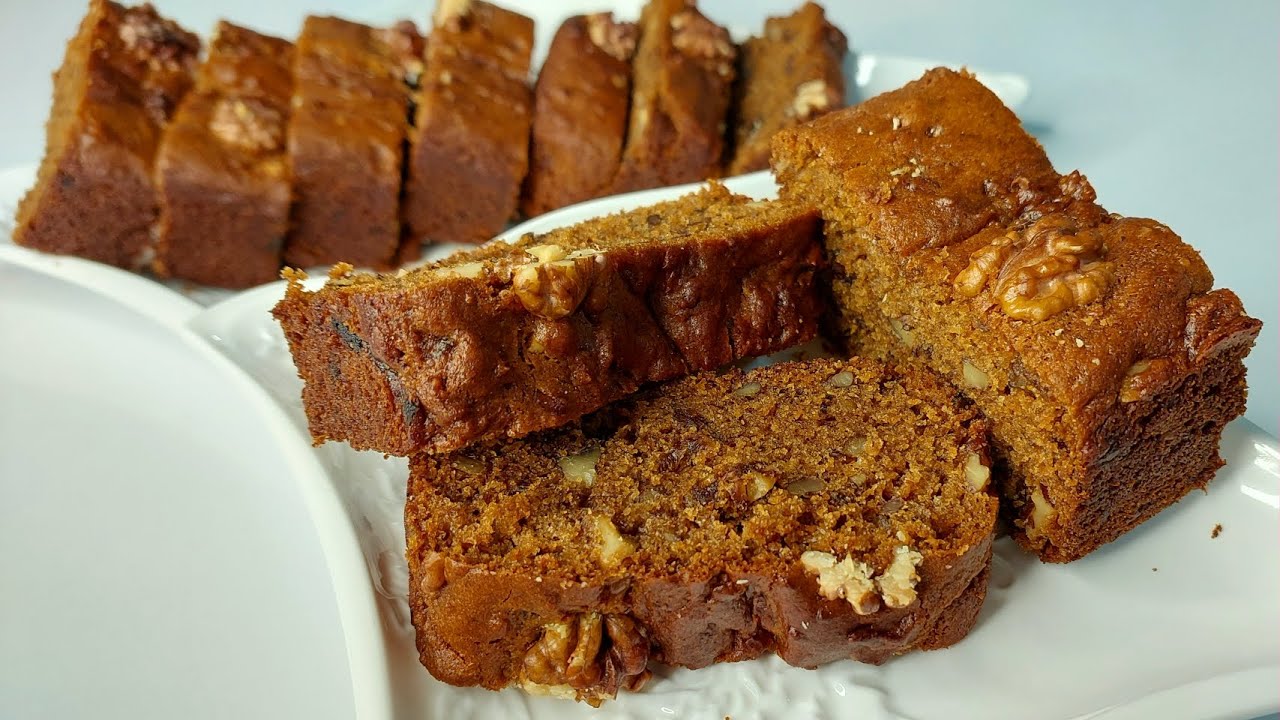Moist & Nutty Date & Walnut Cake 🍰 | Easy Homemade Dessert