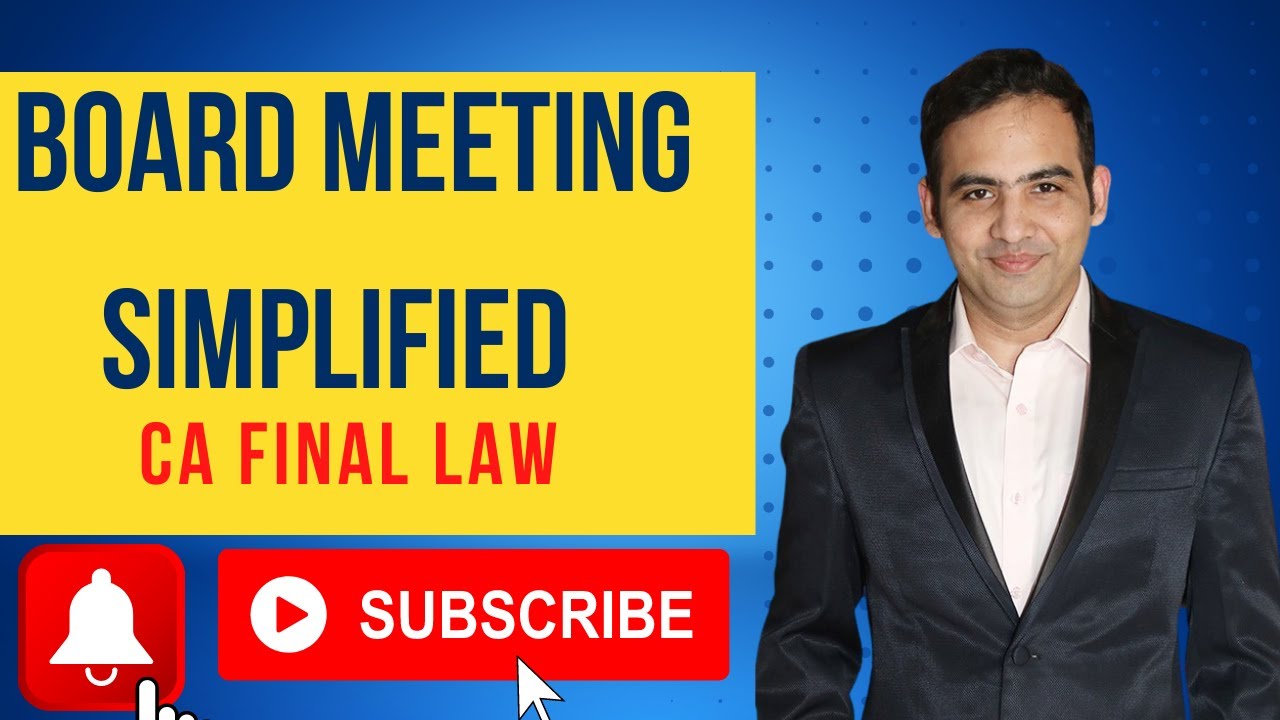 Meeting of Board | Board  Meeting Simplified by Sanyog Sir