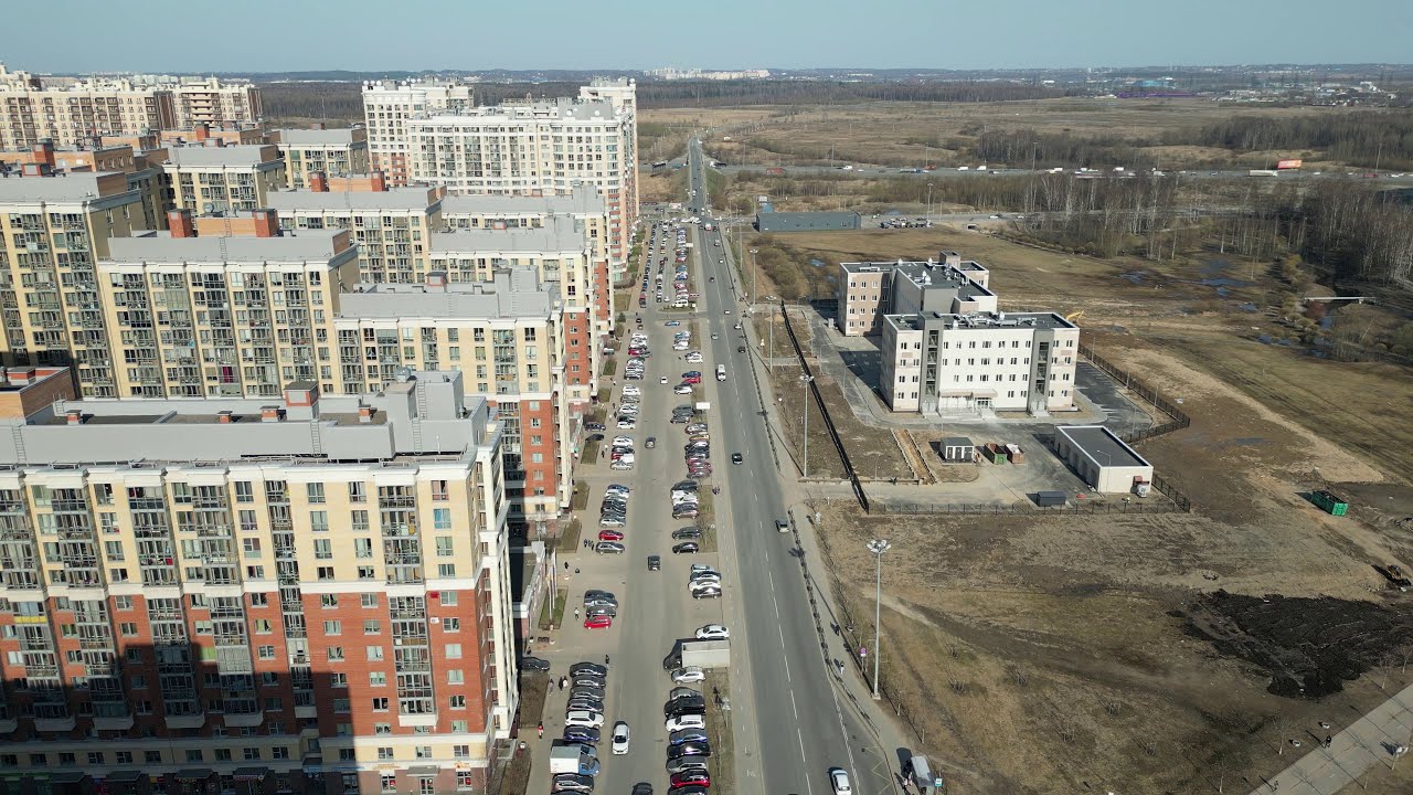 Полёт над Кудрово. Апрель 2023.