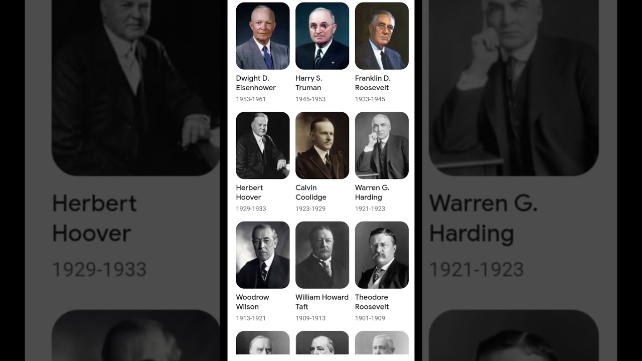 List Of American President #tinyinfo #history #didyouknow #presidentialhistory #trump #usa