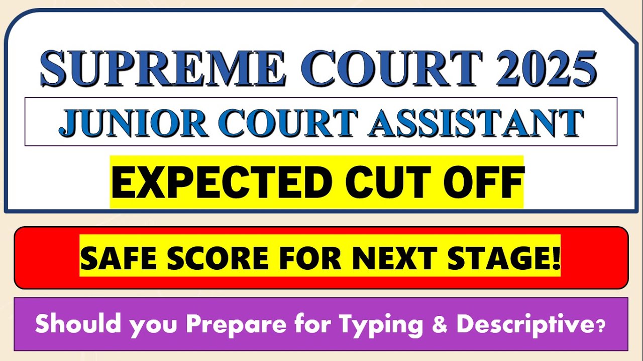SCI JCA Expected Cut Off 2025 - Safe Score for Selection