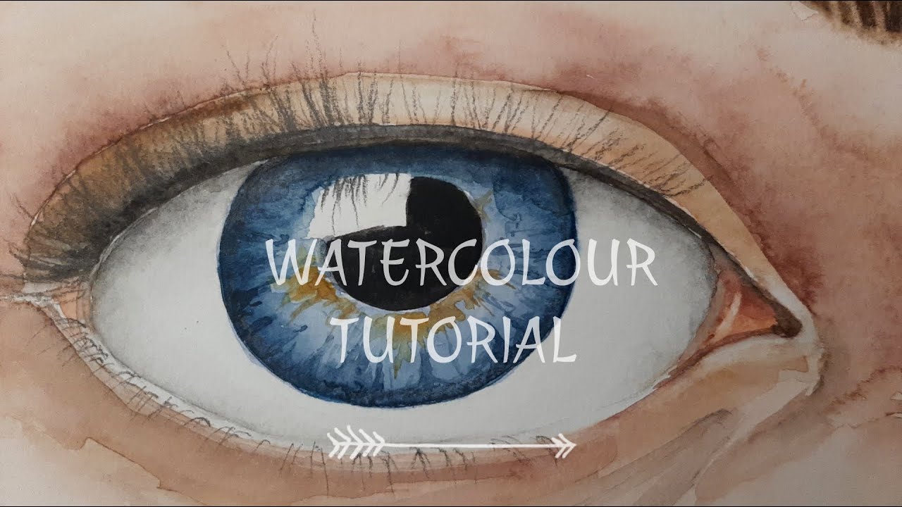L'OCCHIO, come dipingerlo ad acquerello puro, eye, watercolour, watercolor, ritratto, portrait