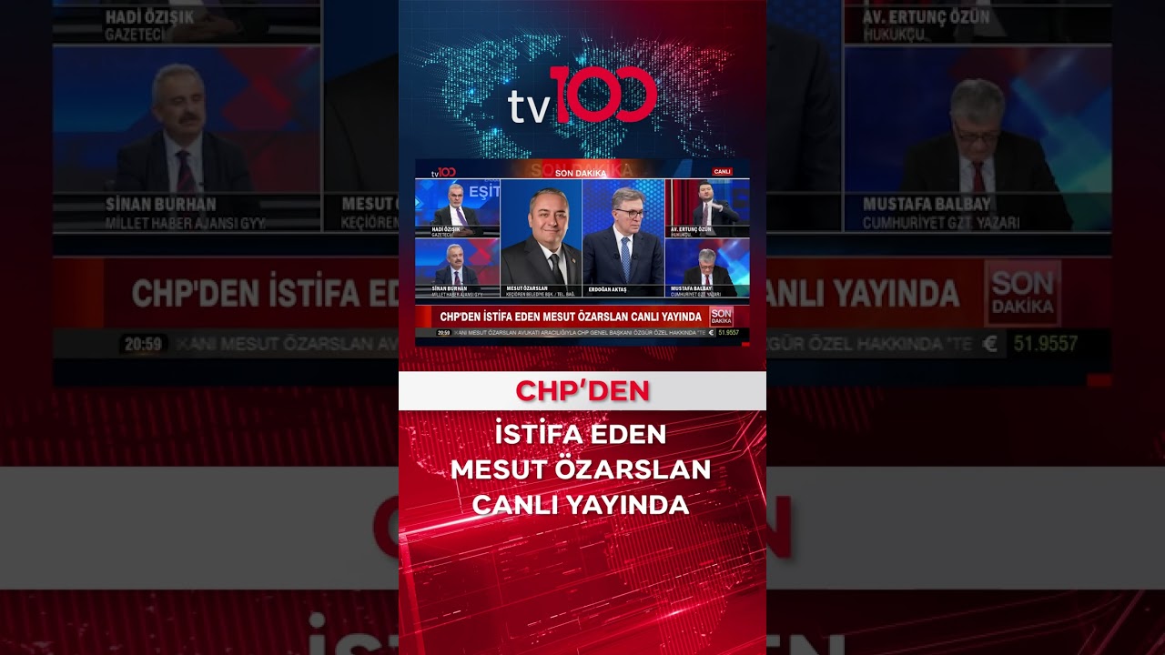 Mesut &Ouml;zarslan'dan tv100'e &Ouml;zel A&ccedil;ıklamalar Yaptı #shorts #tv100 #chp