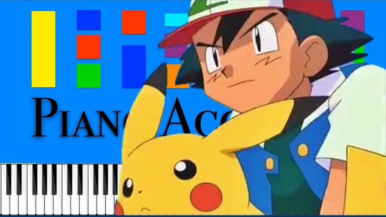 Pokemon Theme Song Slow Medium 4K Piano Tutorial