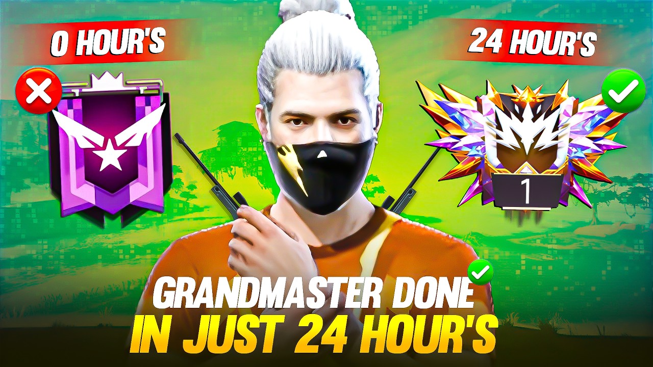 Grandmaster Region Done in 24 Hrs 😱🔥|| Free Fire 🚀✅ #freefire #tushar31 #grandmaster