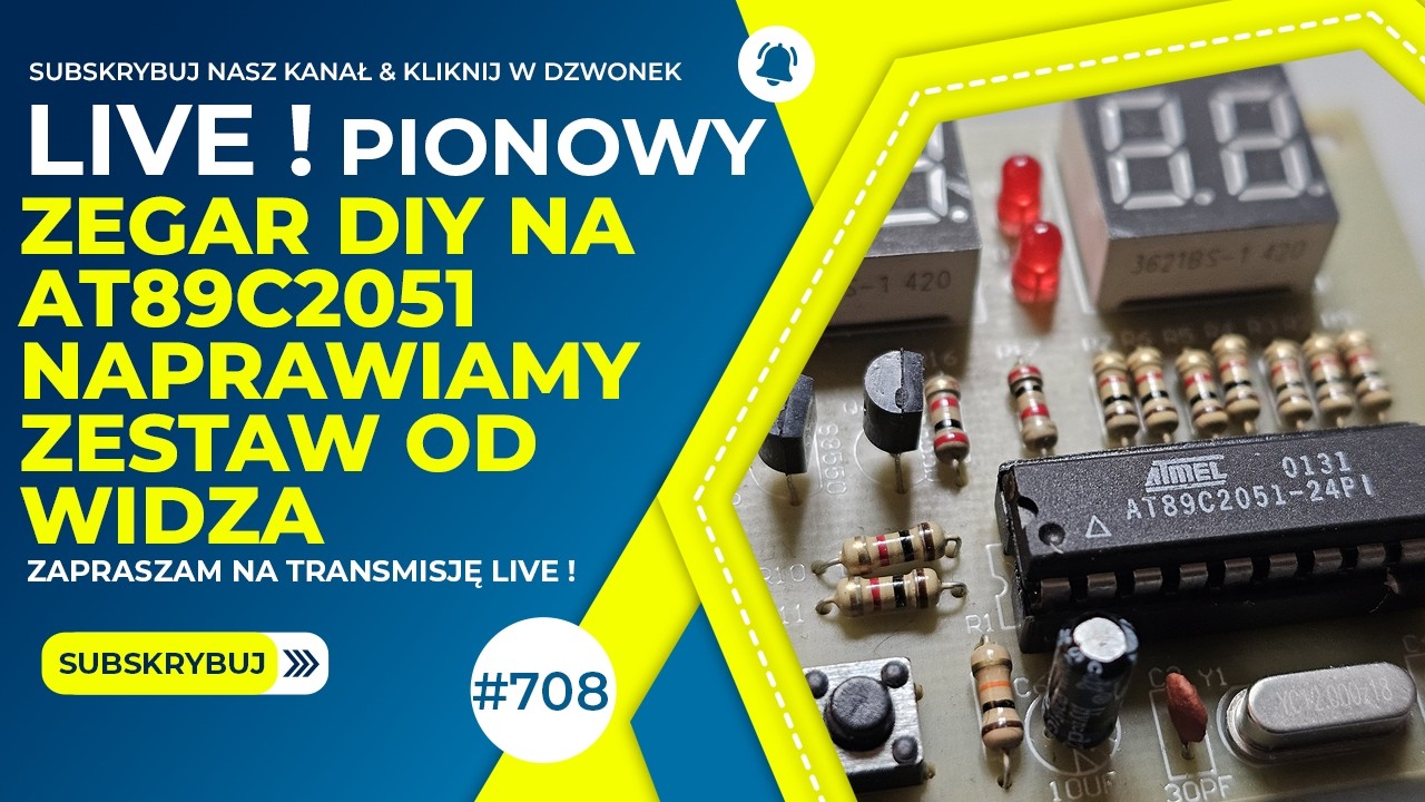Zegar DIY na AT89C2051 od Widza - Naprawa [L/708] #diy #shorts #service