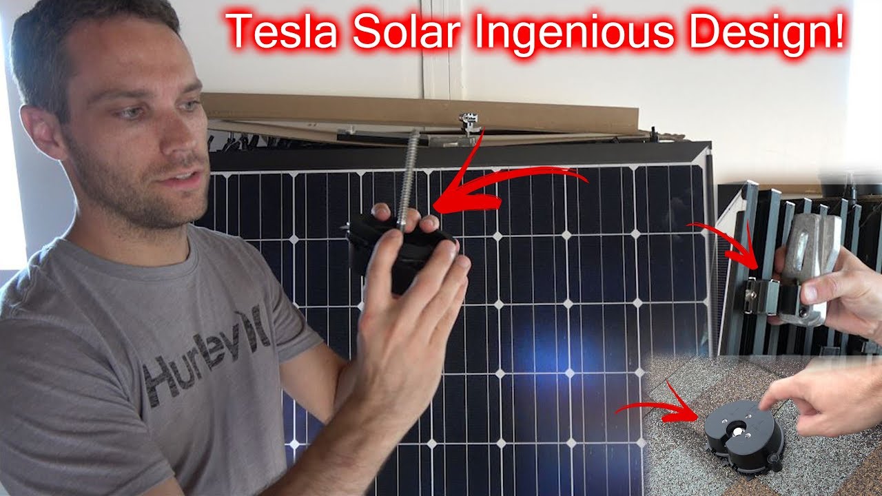 How Tesla Mounts Solar Panels On Your Roof!