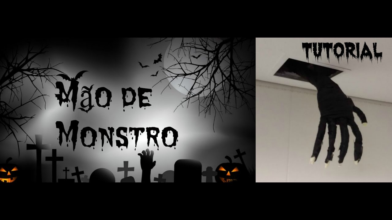 Decoração de Halloween - Mão de MONSTRO