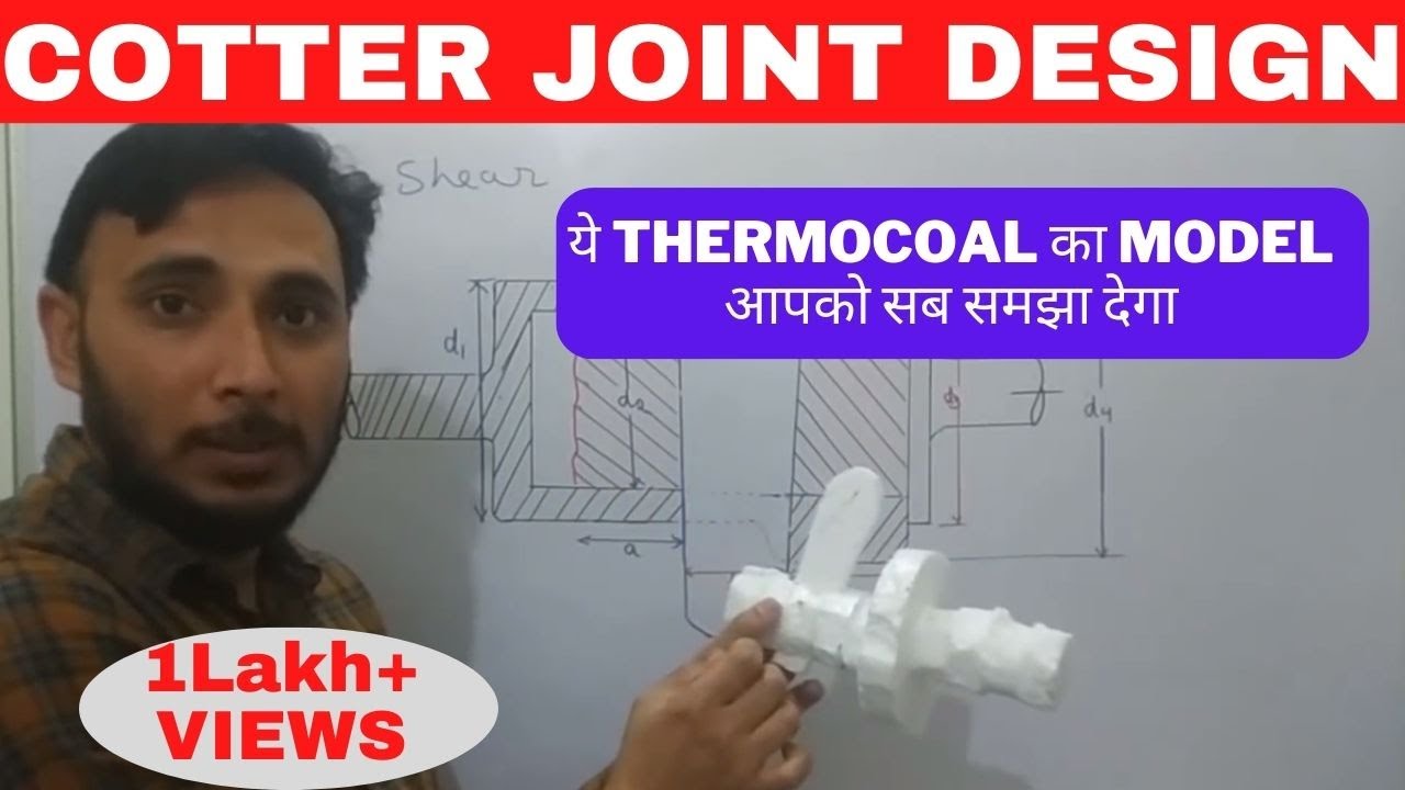 Design of Cotter Joint in Hindi || Cotter Joint Failure || Gear Institute