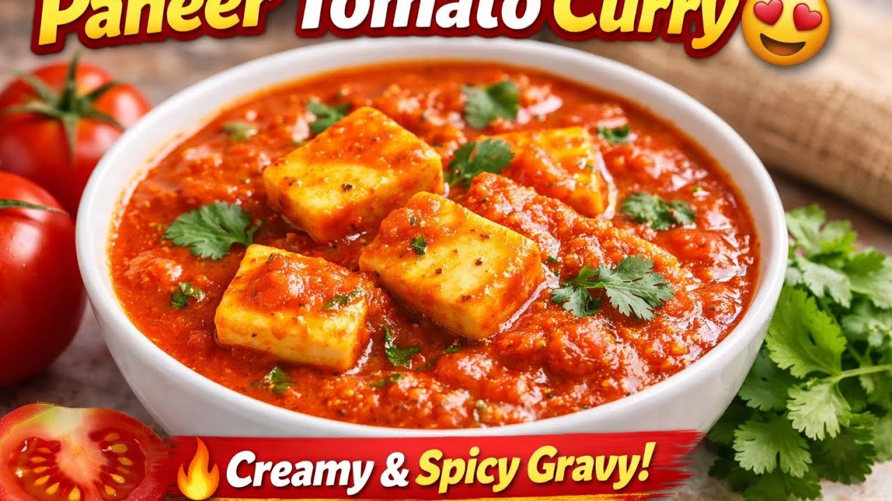 🍅🧀 ఇంట్లోనే హోటల్ స్టైల్ పనీర్ టమాటో గ్రేవీ! ❤️ Simple ingredients, amazing taste!