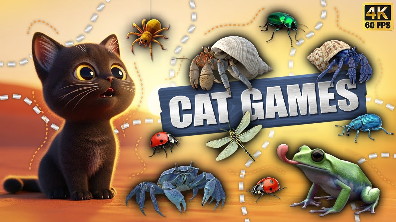 CAT GAMES 🐾3D Game for Cats | Video for Cats  – Ultimate CAT TV #20😻 4K60FPS