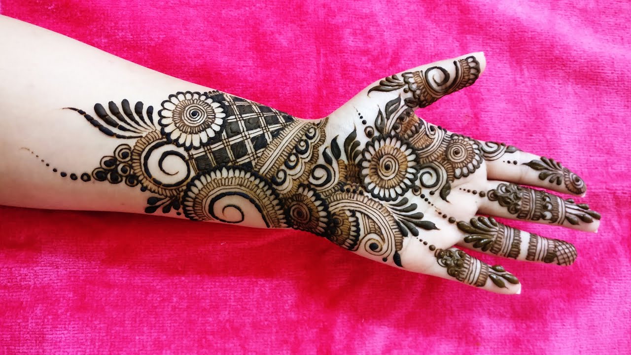 Indo-Arabic mehndi Design for Front Side 2018