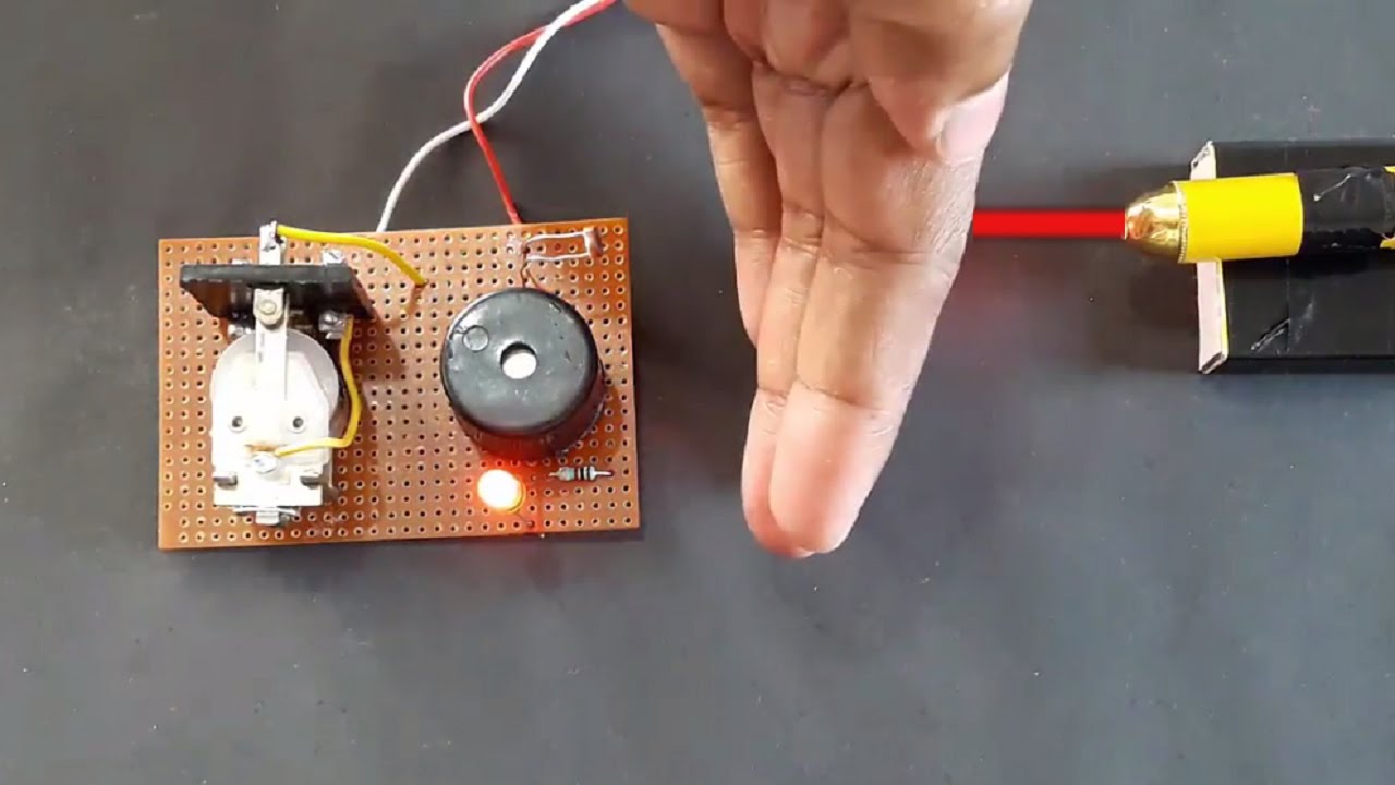 how to make a laser security alarm using relay