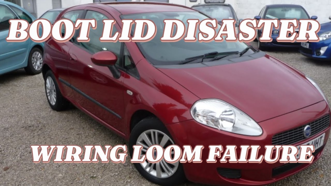 fiat punto Boot lid disaster wiring loom failure