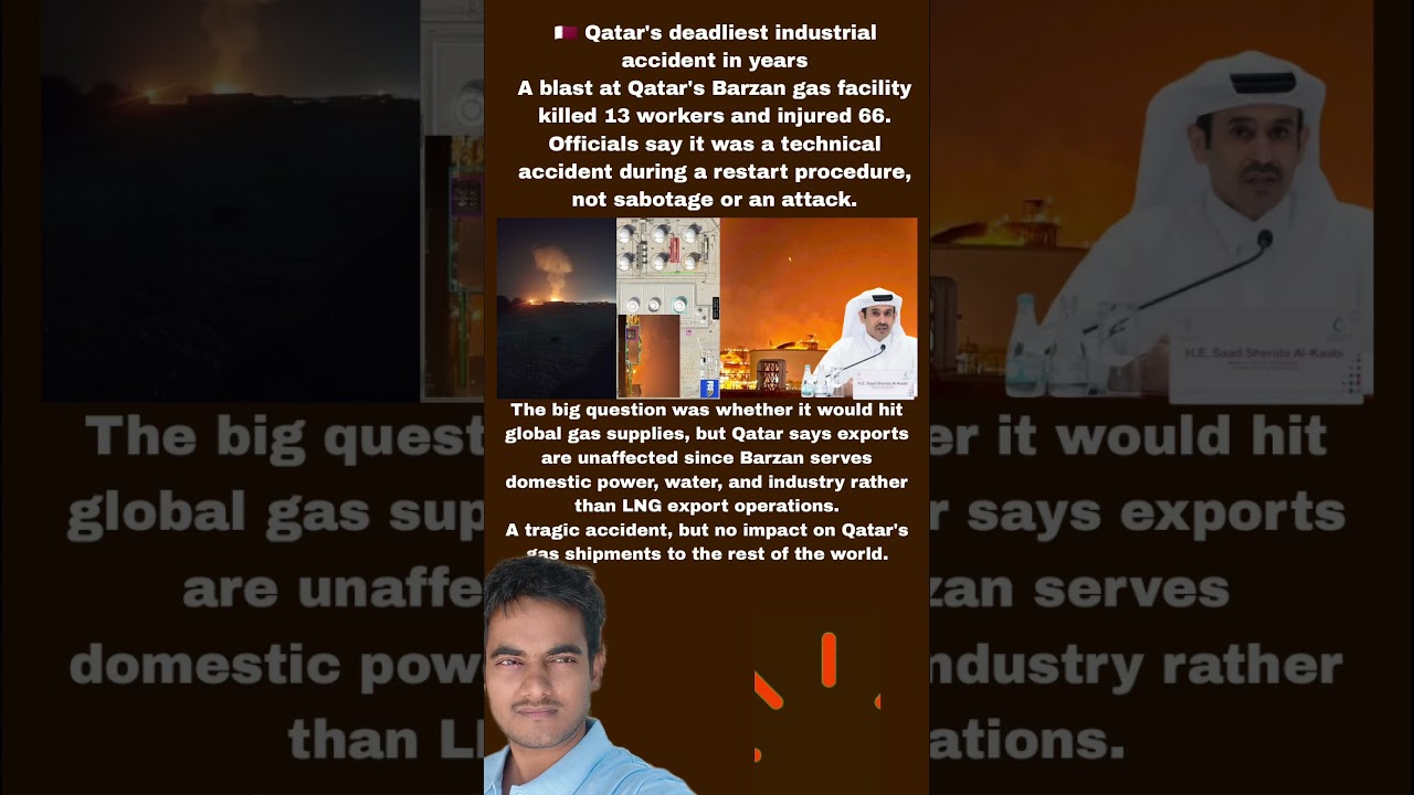 🇶🇦💥 Deadly Explosion at Qatar's Barzan Gas Facility | 13 Killed, 66 Injured #shorts