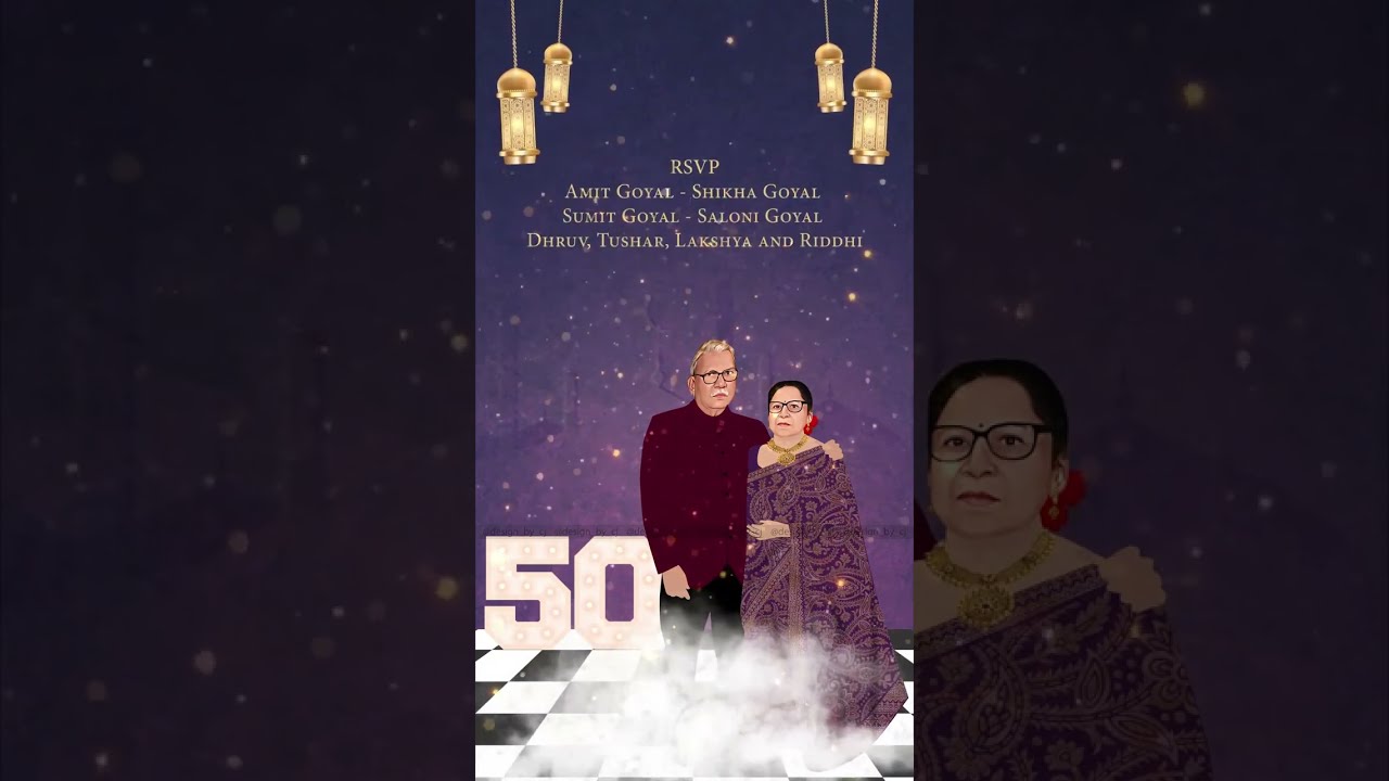 50th Wedding Anniversary Invitation Video | Golden Jubilee Invitation | WhatsApp Invite