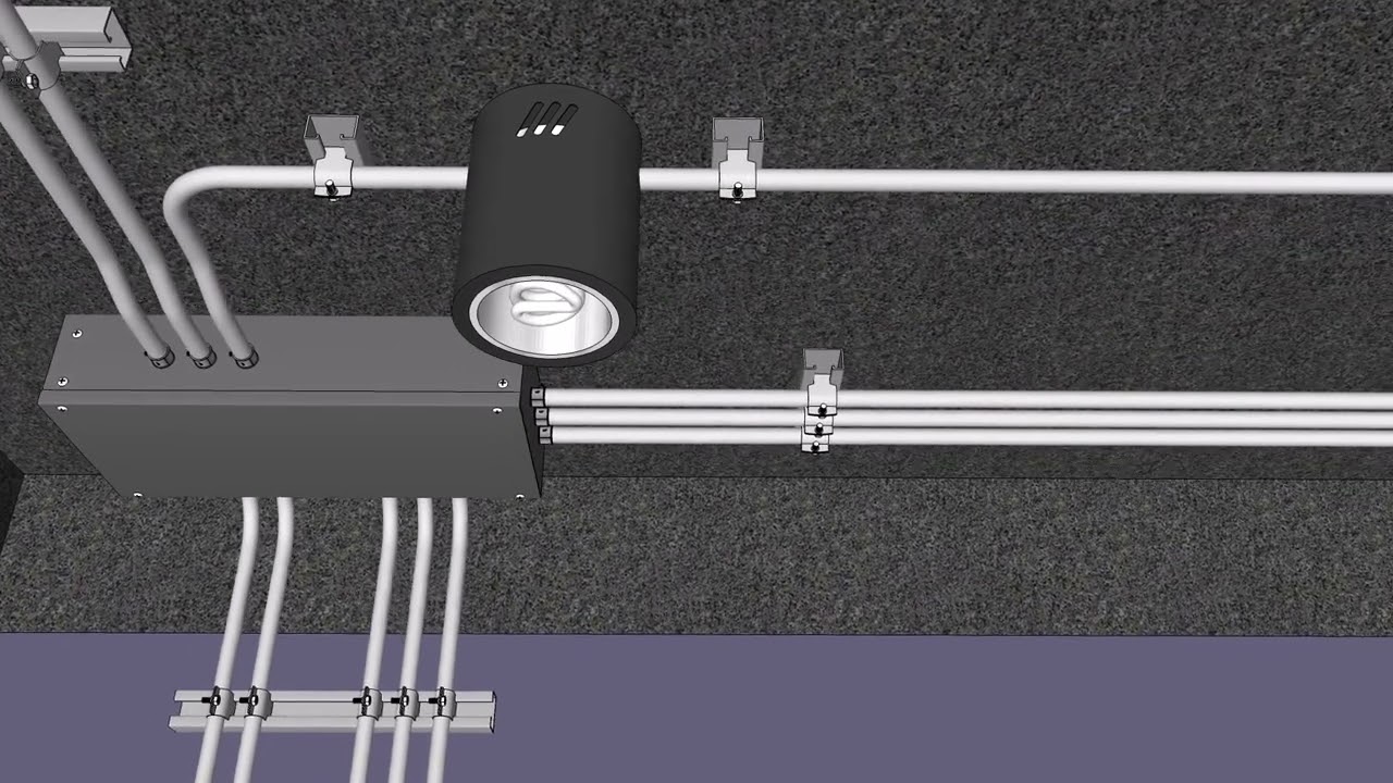 sketchup งานไฟฟ้า ท่อ EMT งานโชว์เดินท่อไฟฟ้า ไฟล์ sketchup