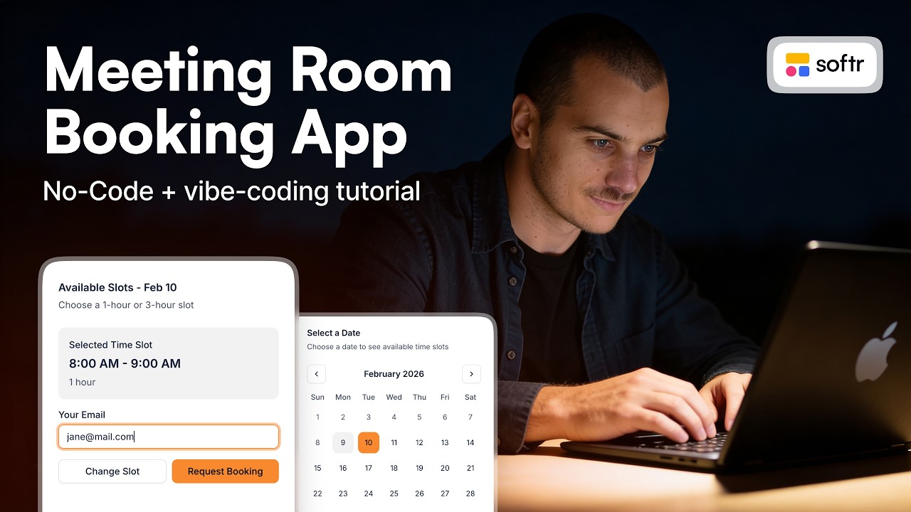 15 Minutes to Build a Room Booking App with Softr (No-Code + Vibe Coding)