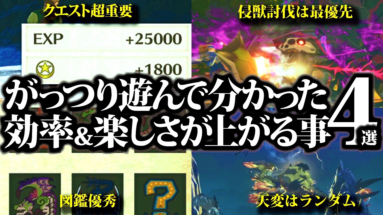 【MHST3】把握するだけで効率＆楽しさが上がる知っておきたい事4選【モンハンストーリーズ3】