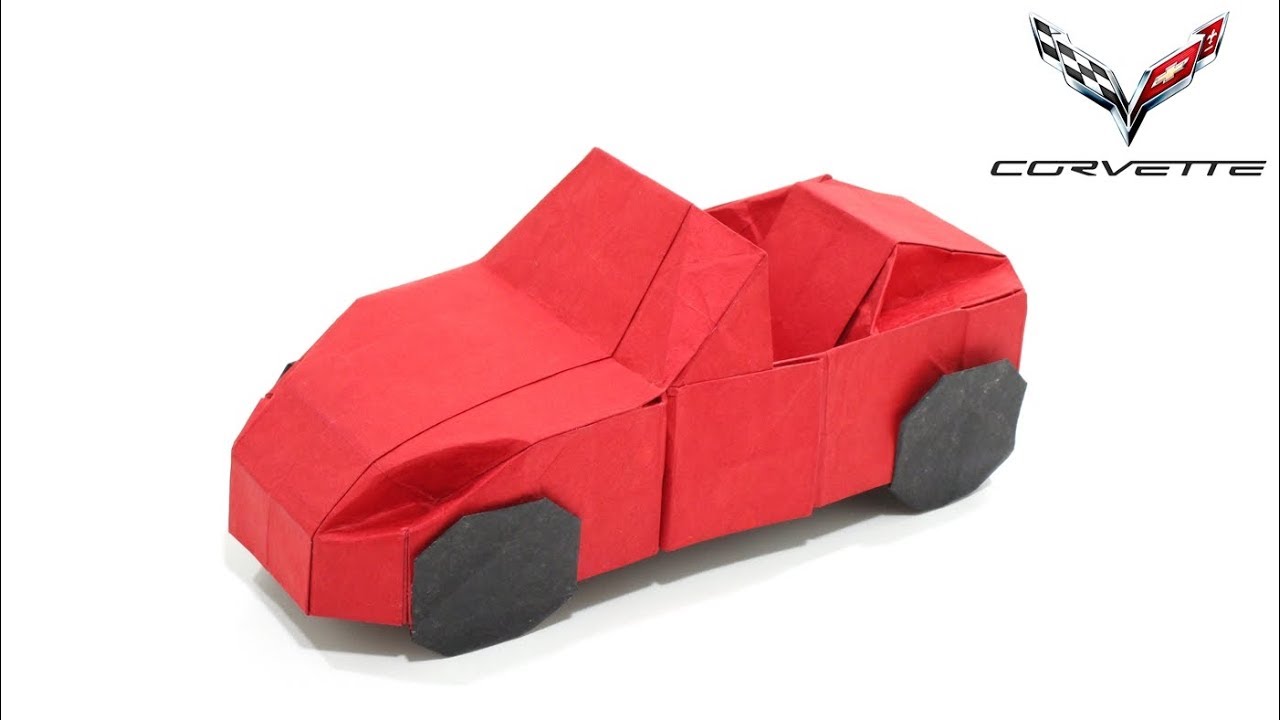 Origami Convertible Car (Jason Ku) Sport Car Chevrolet Corvette Cabriolet