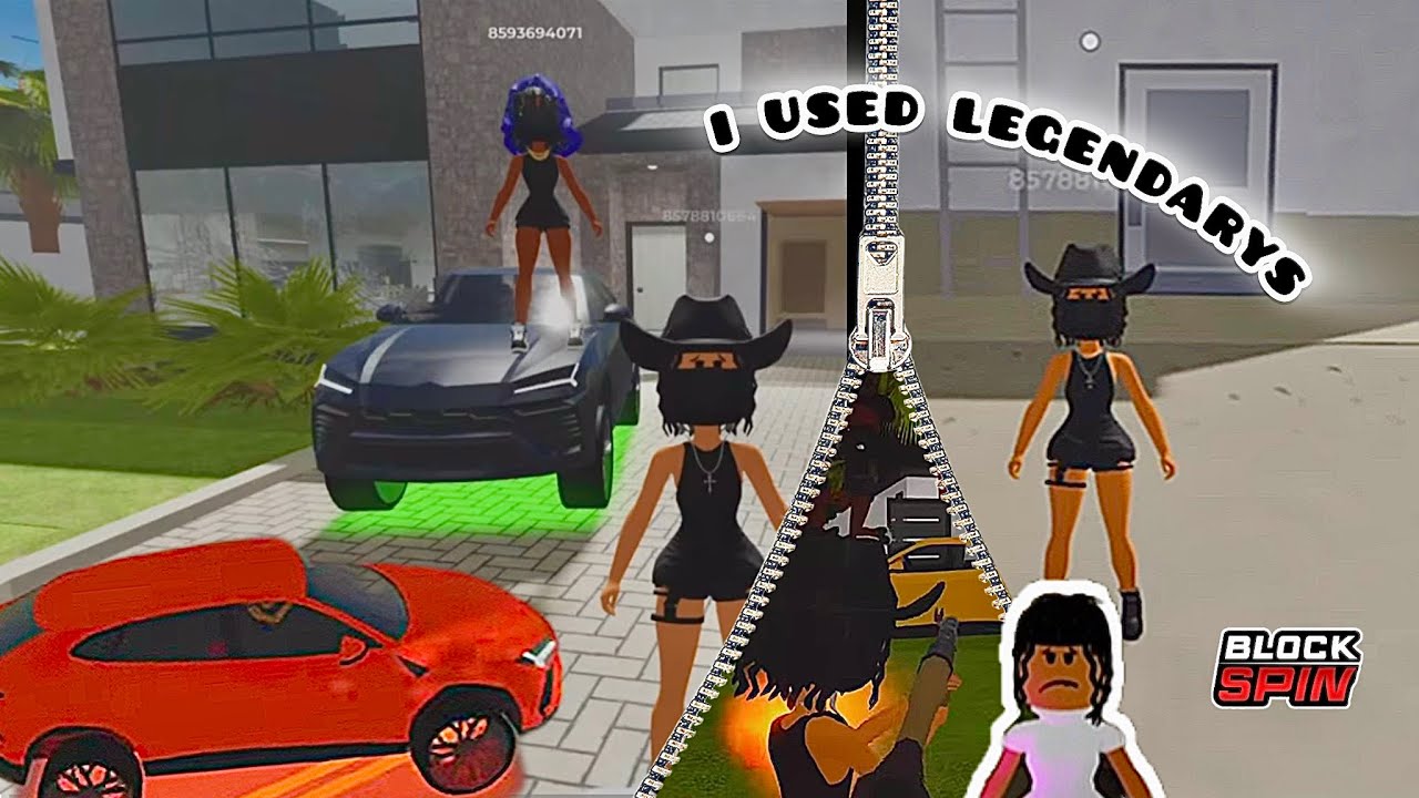 USING LEGENDARYS TO TAKE LOOT IN ROBLOX BLOCKSPIN