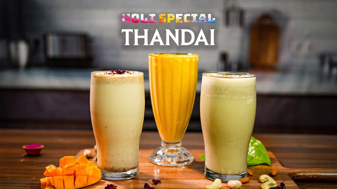 THANDAI Recipe | 3 Types of Thandai | Holi Special | Summer Special 🥛🎉