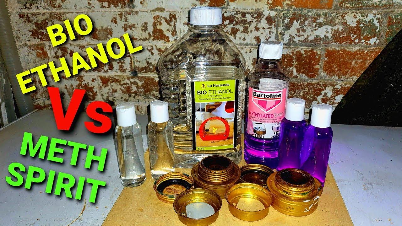 Alcohol fuel test Methylated spirit VS bio ethanol. What alcohol fuel is best for camping stoves