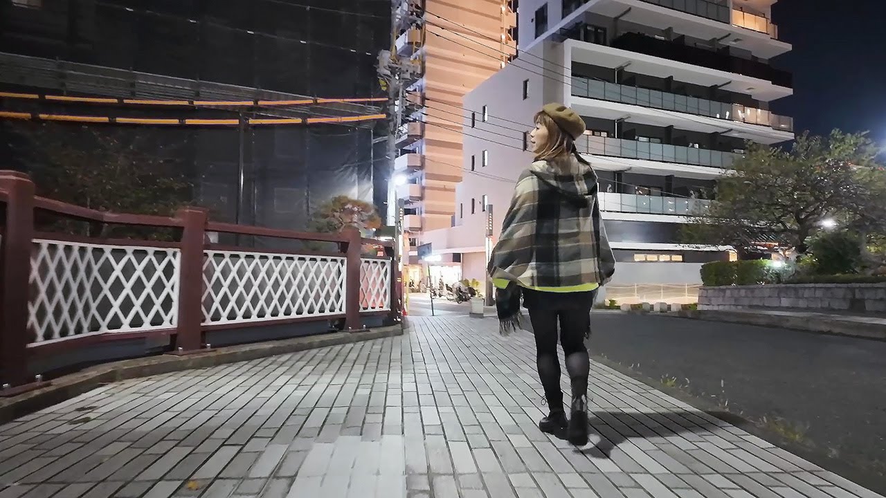 Strolling the Old Tokaido After Dark:1《夜の旧東海道1》A chilly and blustery November night