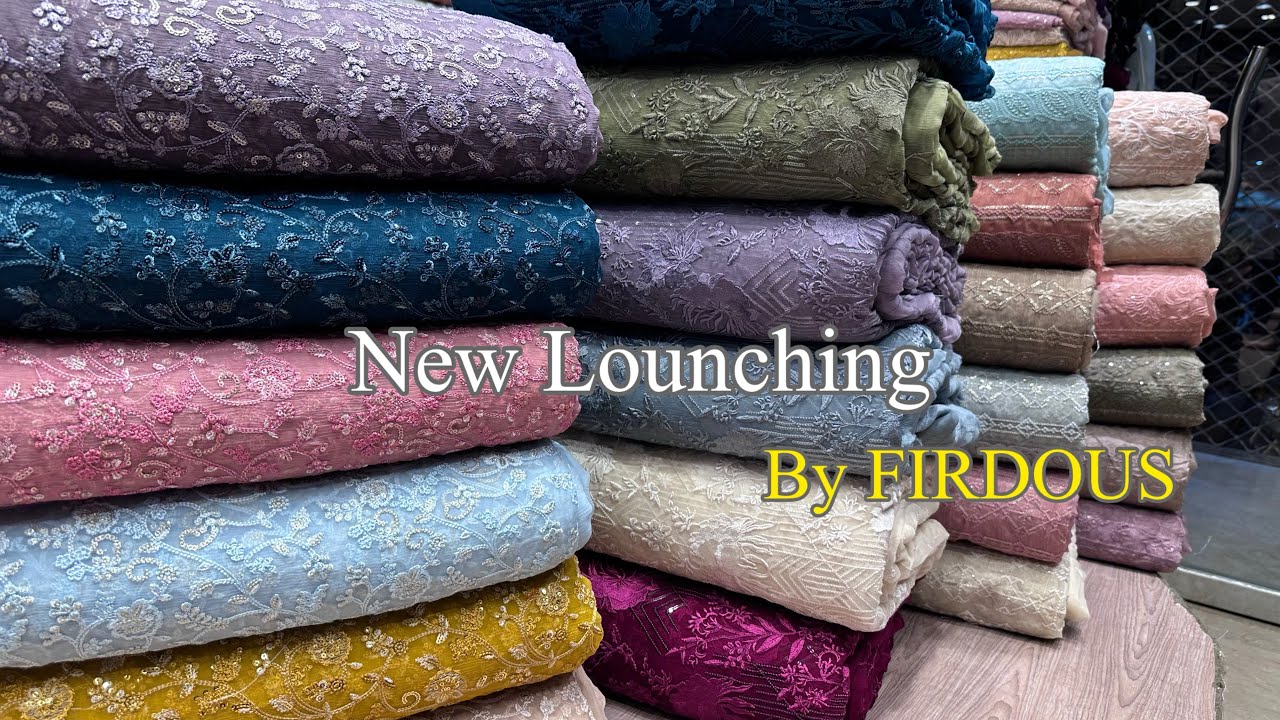 Bamberg Chiffon Embroidered Dresses | Khadi Net Embroidered Fancy Suits