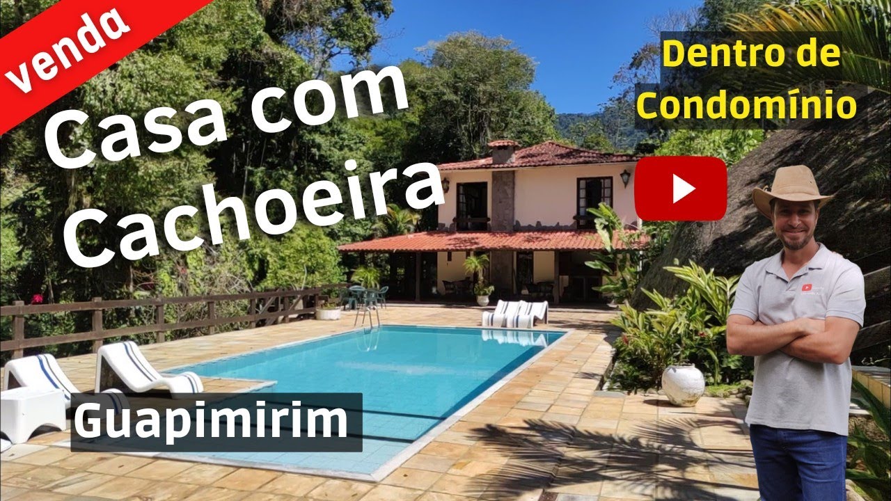 Linda casa à venda com cachoeira particular. Condomínio fechado. Guapimirim Rio de Janeiro #youtube