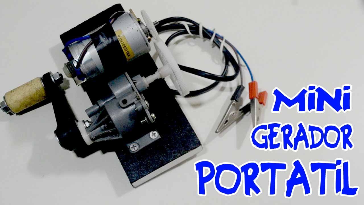 Mini gerador de energia portátil! - Como fazer!