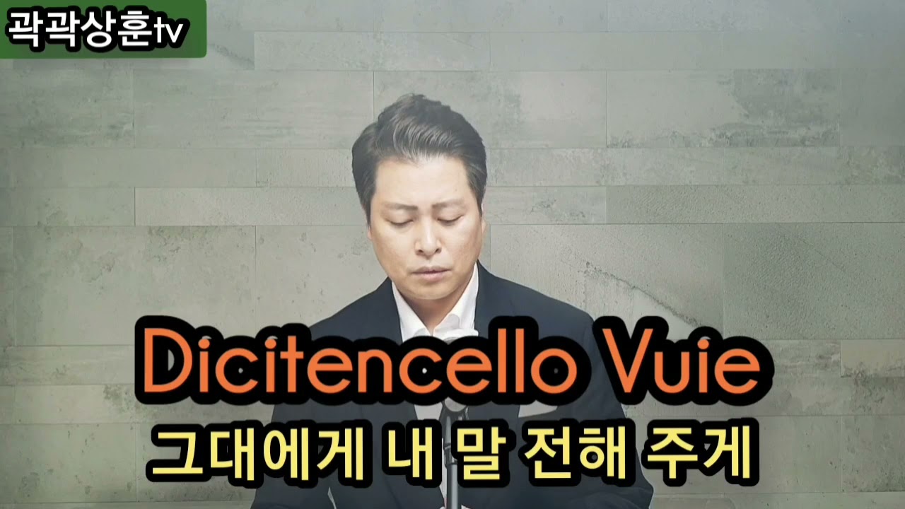 Dicitencello Vuie ( Just Say I Love Her )그녀에게 내 말 전해주오-R.Falvo 바리톤 곽상훈