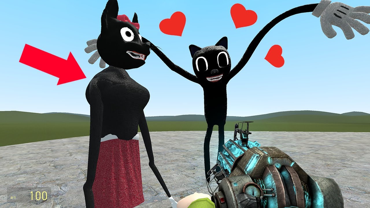 [게리모드] 카툰 캣!!...걸..? 카툰 걸!!...캣..? 뭐라고 불러야 할까요? 정식 이름도 그냥 카툰 캣 여자친구 ㄷㄷ 카툰 캣은 하트 뿅뿅!! 헨리 엘리 찰스 깜짝 출연!