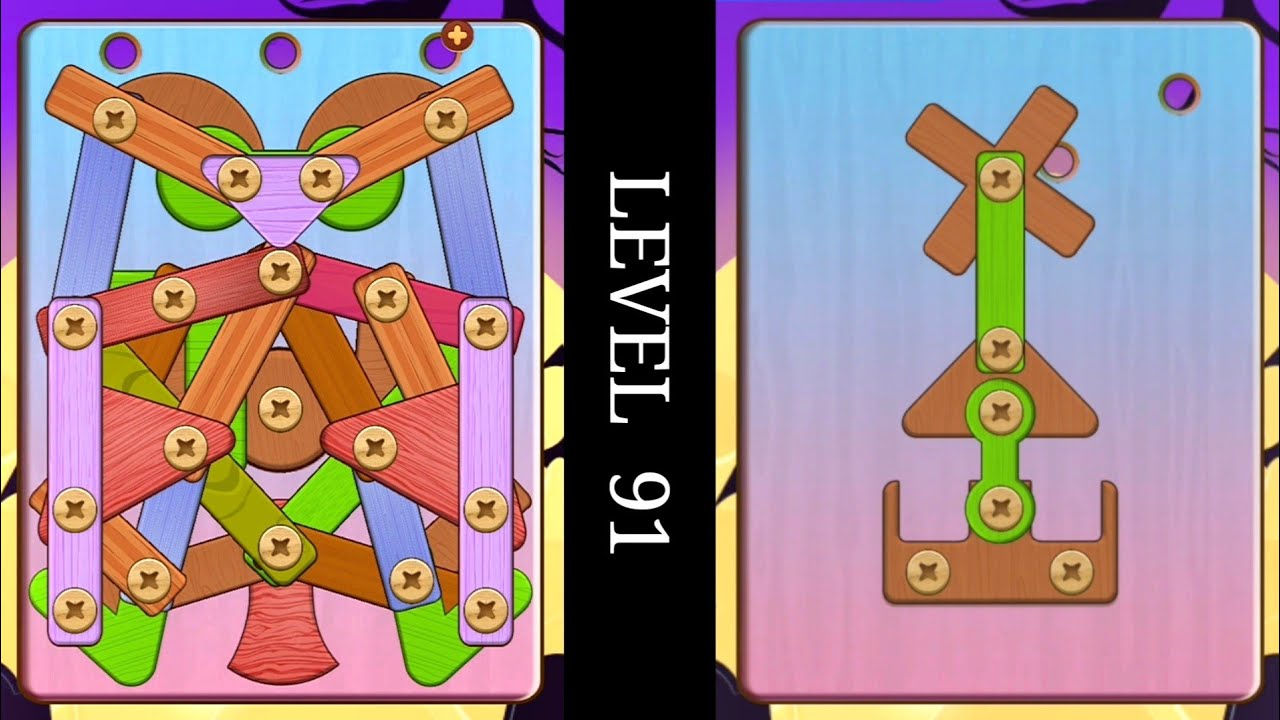WOOD NUTS & BOLTS PUZZLE LEVEL 91 SOLVED (ANSWERS)