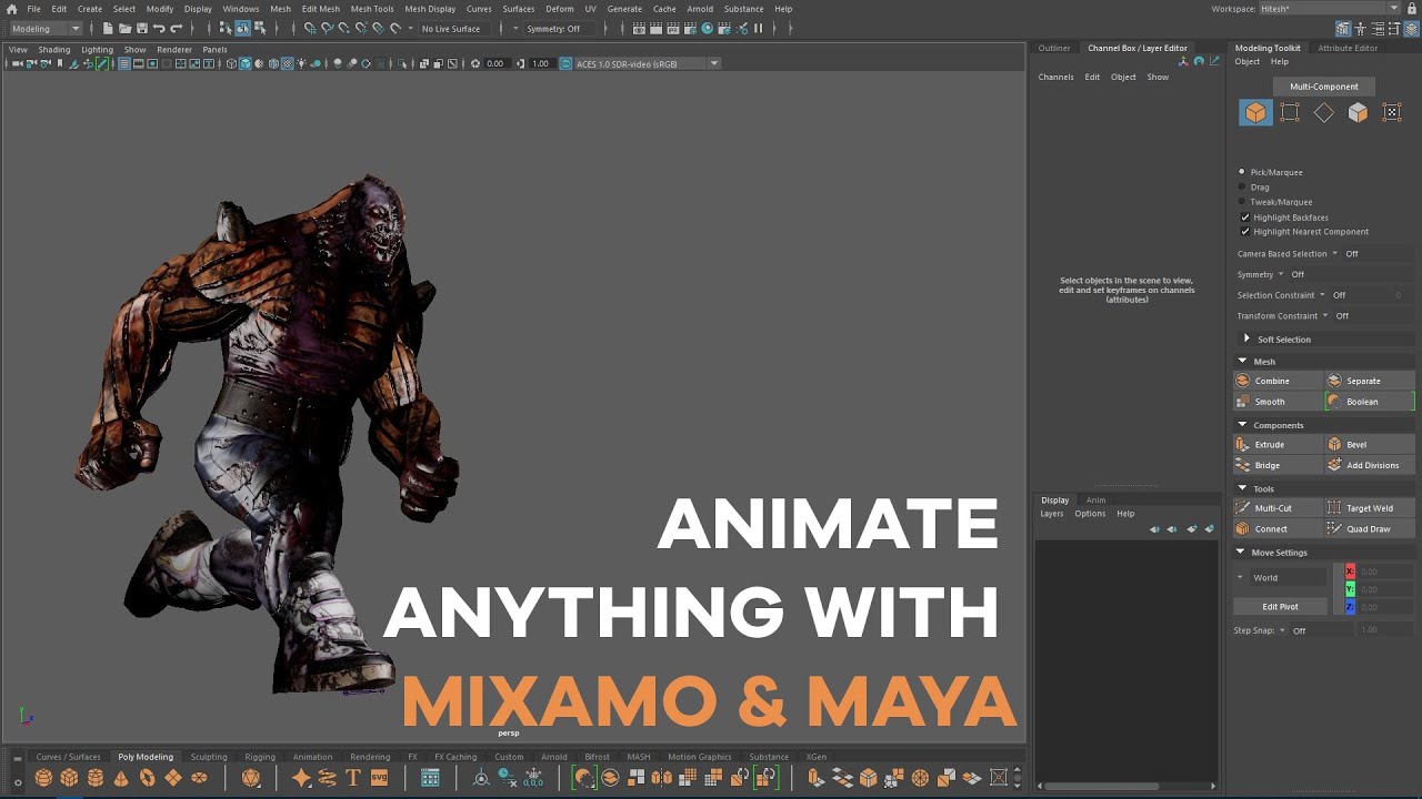 Учебное пособие по анимации из Mixamo в Maya — как импортировать персонажей и анимацию из Mixamo ...