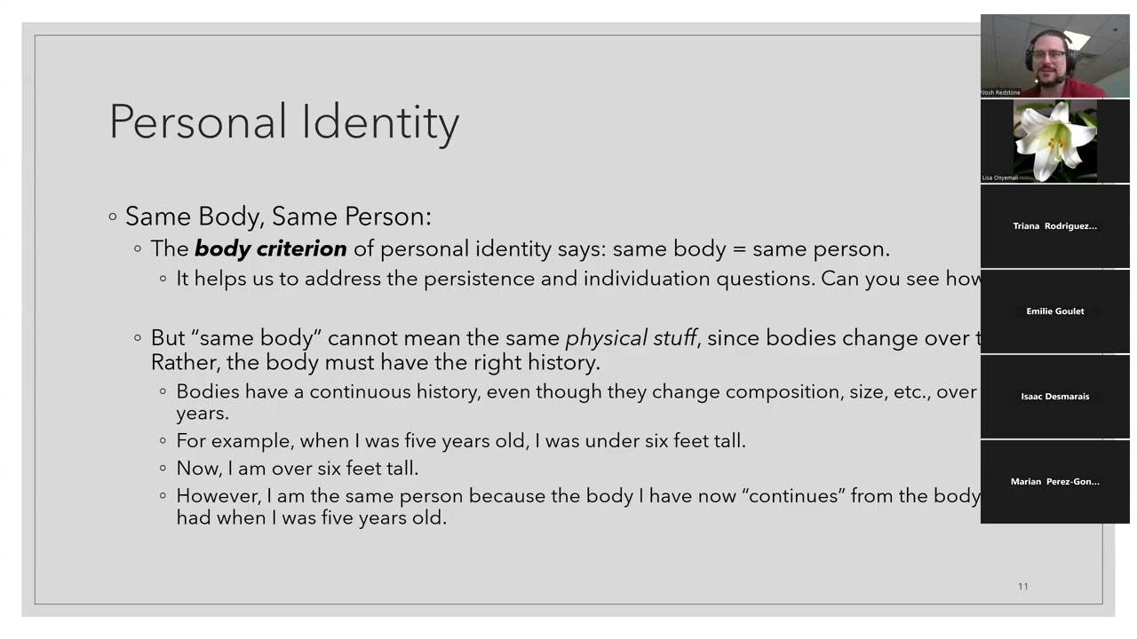 Personal Identity and the Self (Part II) | Mind, World, and Knowledge | Dr. Josh Redstone