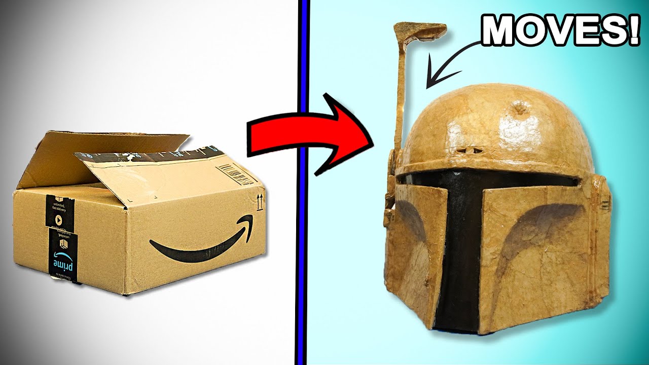 How to make an amazing Boba Fett helmet from CARDBOARD!