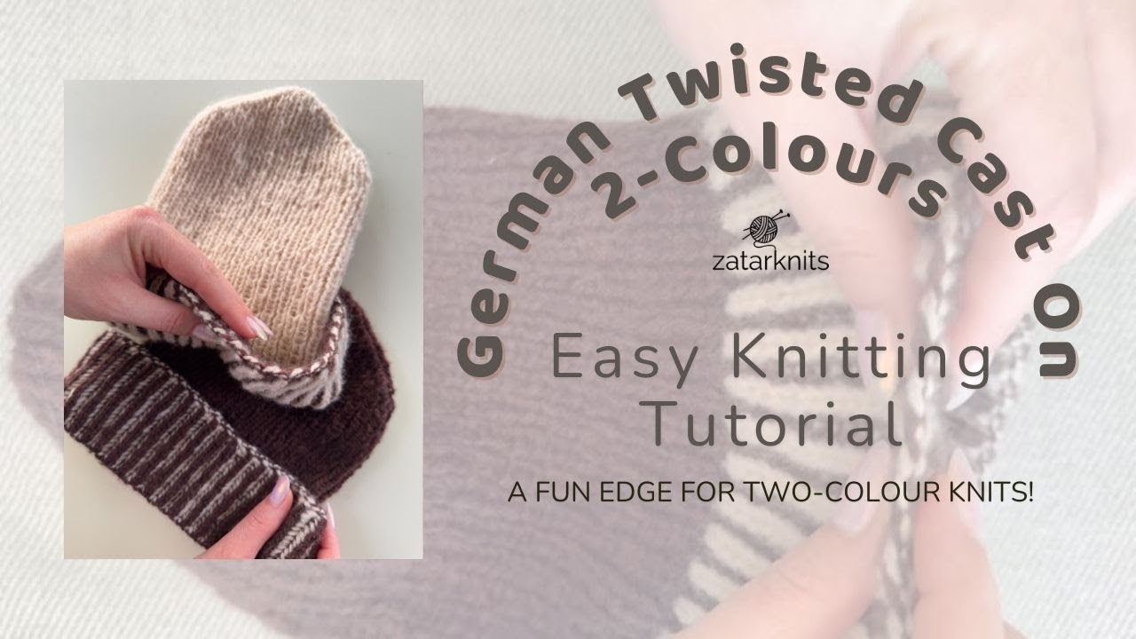 How to do a 2 colour German twisted cast on in knitting.