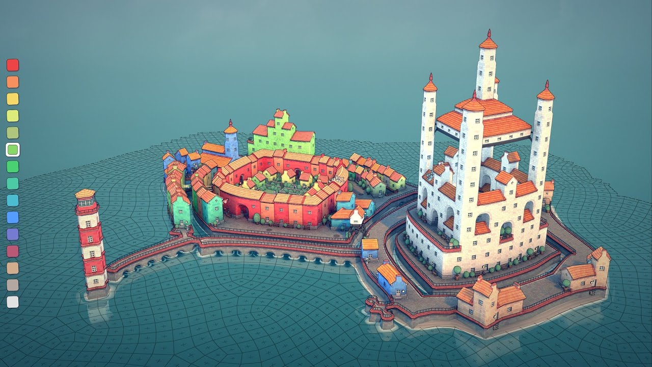 Townscaper Achievements and Unique Buildings