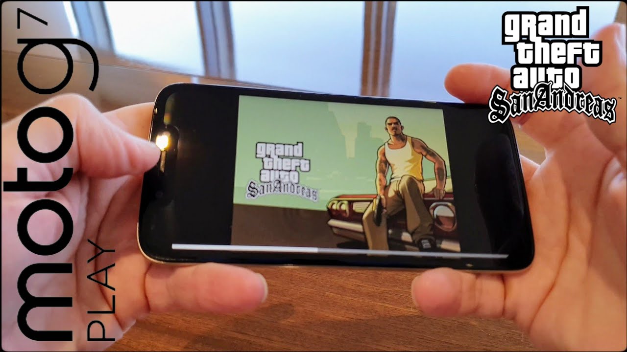 PROBAMOS GTA SAN ANDREAS EN EL MOTO G7 PLAY. EN SAMSUNG A10 NO COMPATIBLE.