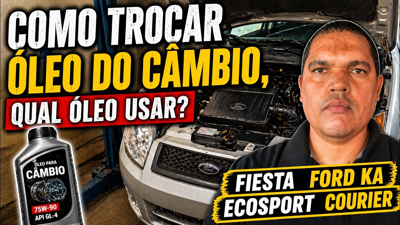 Como Trocar Substituir Óleo Da Caixa De Marcha Câmbio Do Ford Fiesta, Ká, Ecosport 1.0 E 1.6  Zetec