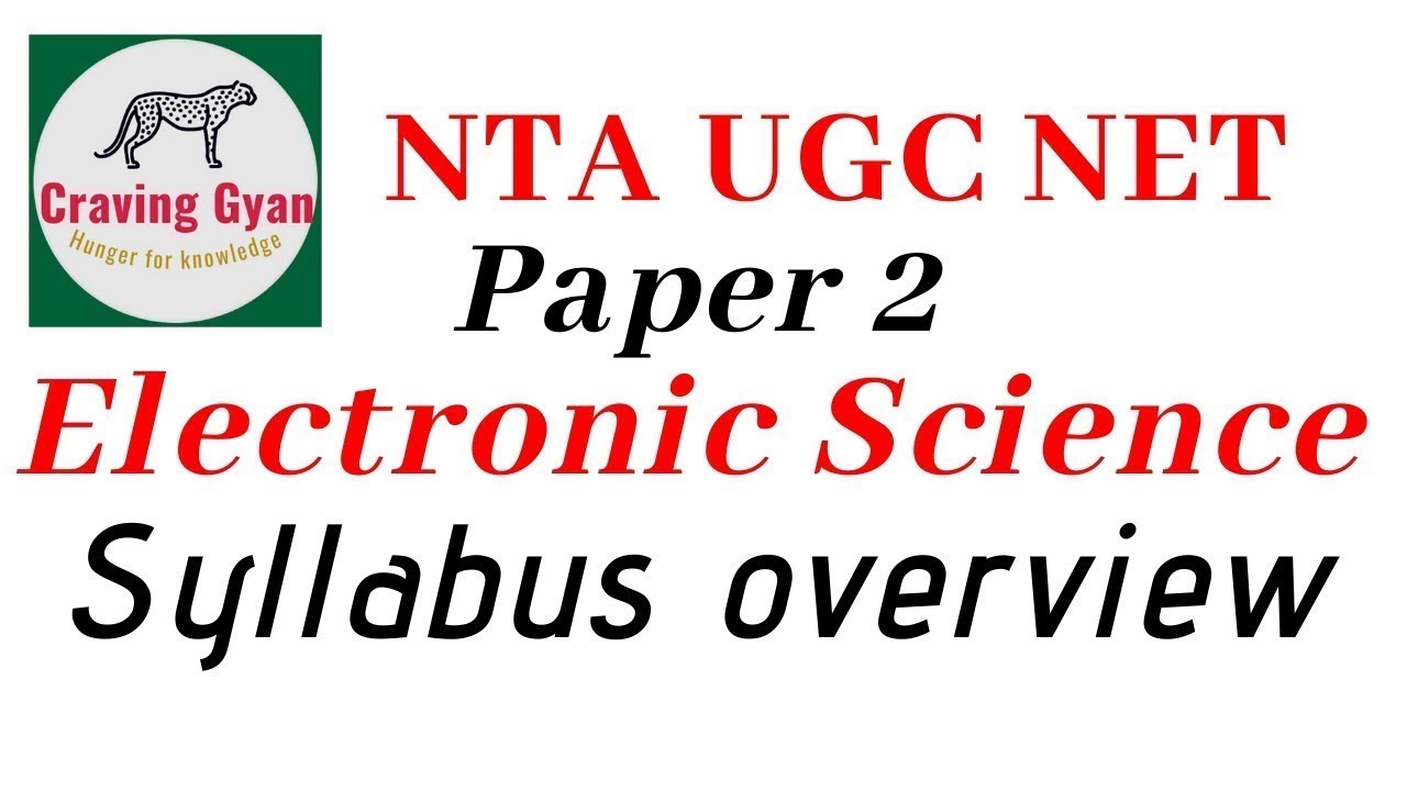 NTA UGC NET ELECTRONIC SCIENCE syllabus, important topics | SET