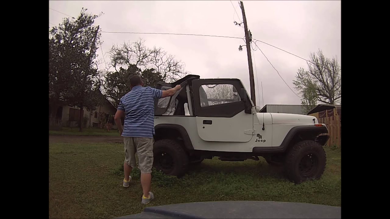БЫСТРО — как снять мягкий верх Jeep Wrangler YJ менее чем за 3 минуты