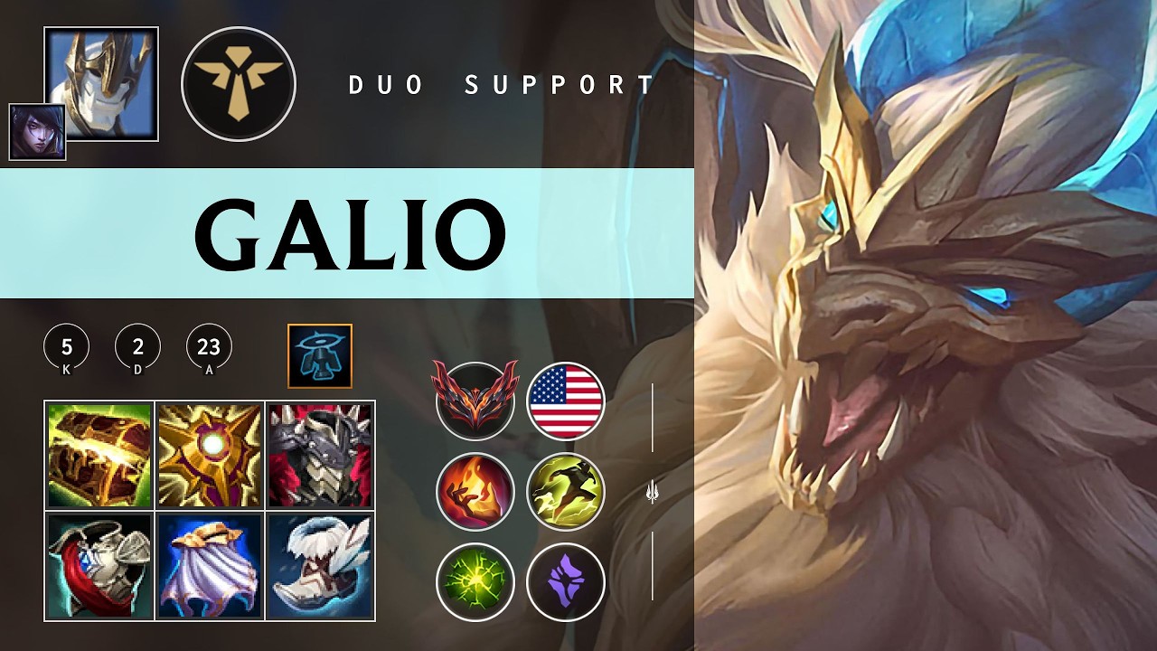 Galio Support vs Sona - NA Grandmaster Patch 26.07