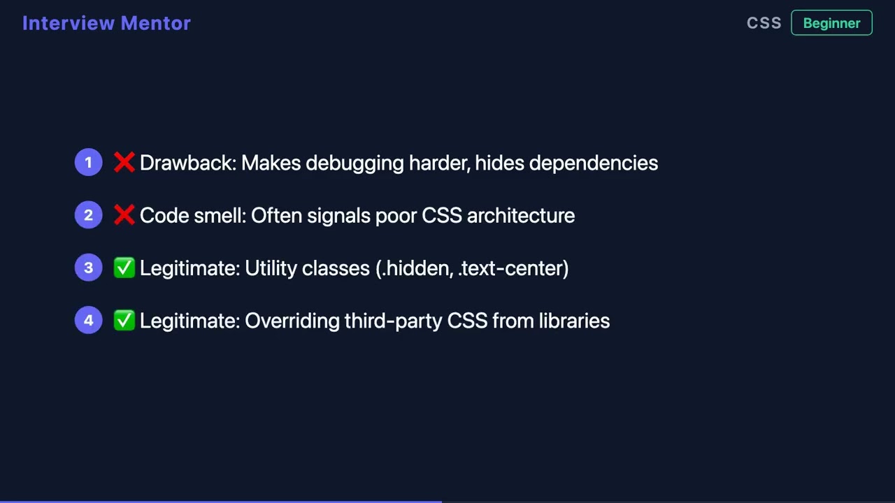 What Does !important Do in CSS? (Interview Question)