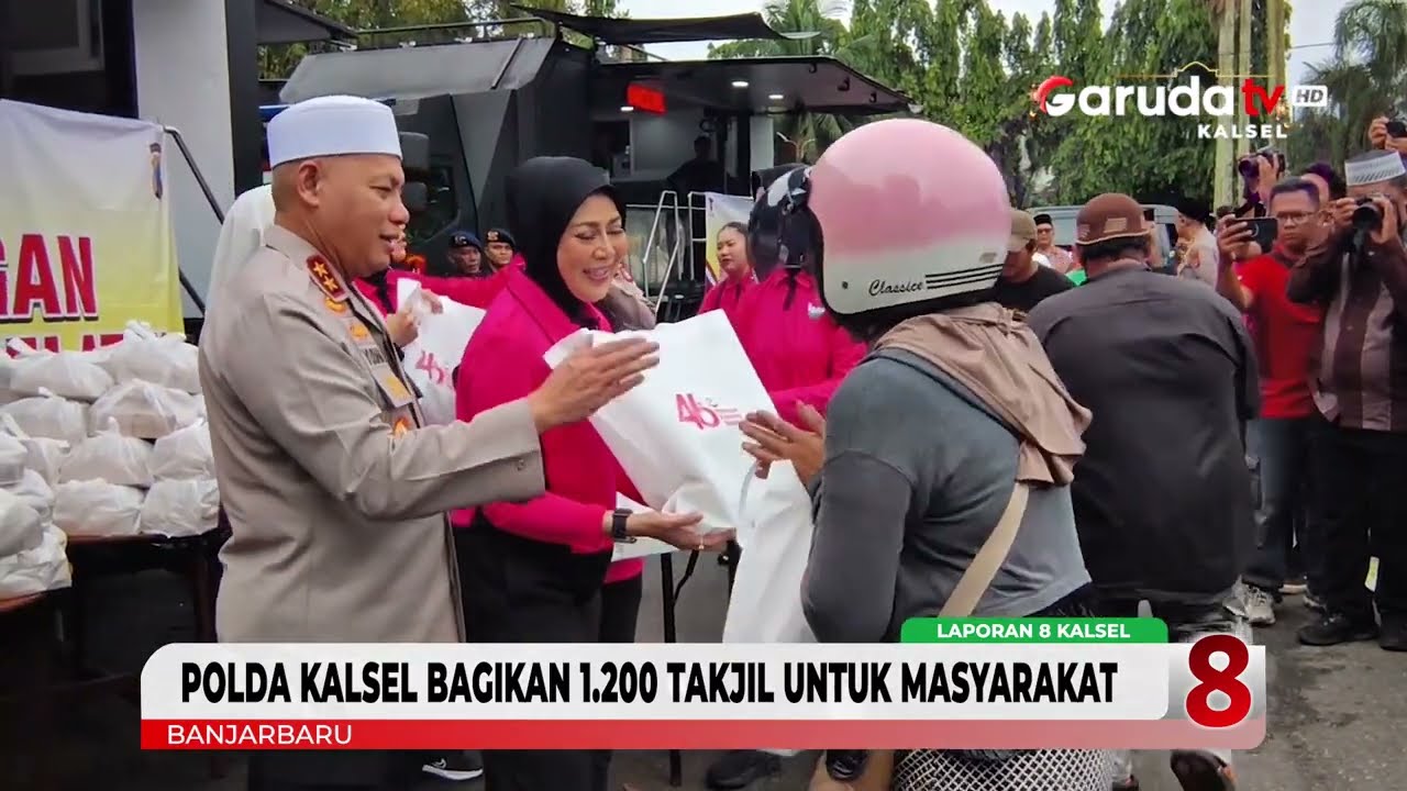 ‎POLDA KALSEL BAGIKAN 1 200 TAKJIL UNTUK MASYARAKAT