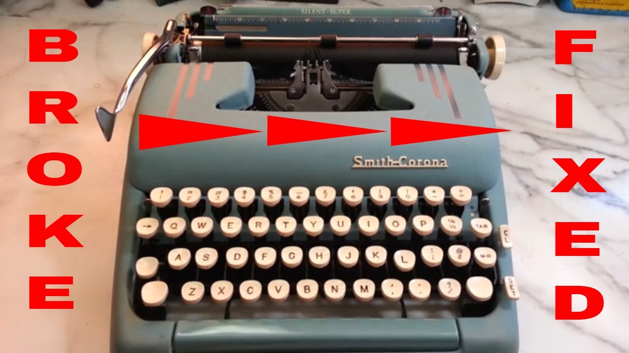 Smith Corona Manual Vintage Typewriter Main Spring Removal Flush and Re-Lube Draw Band Attached