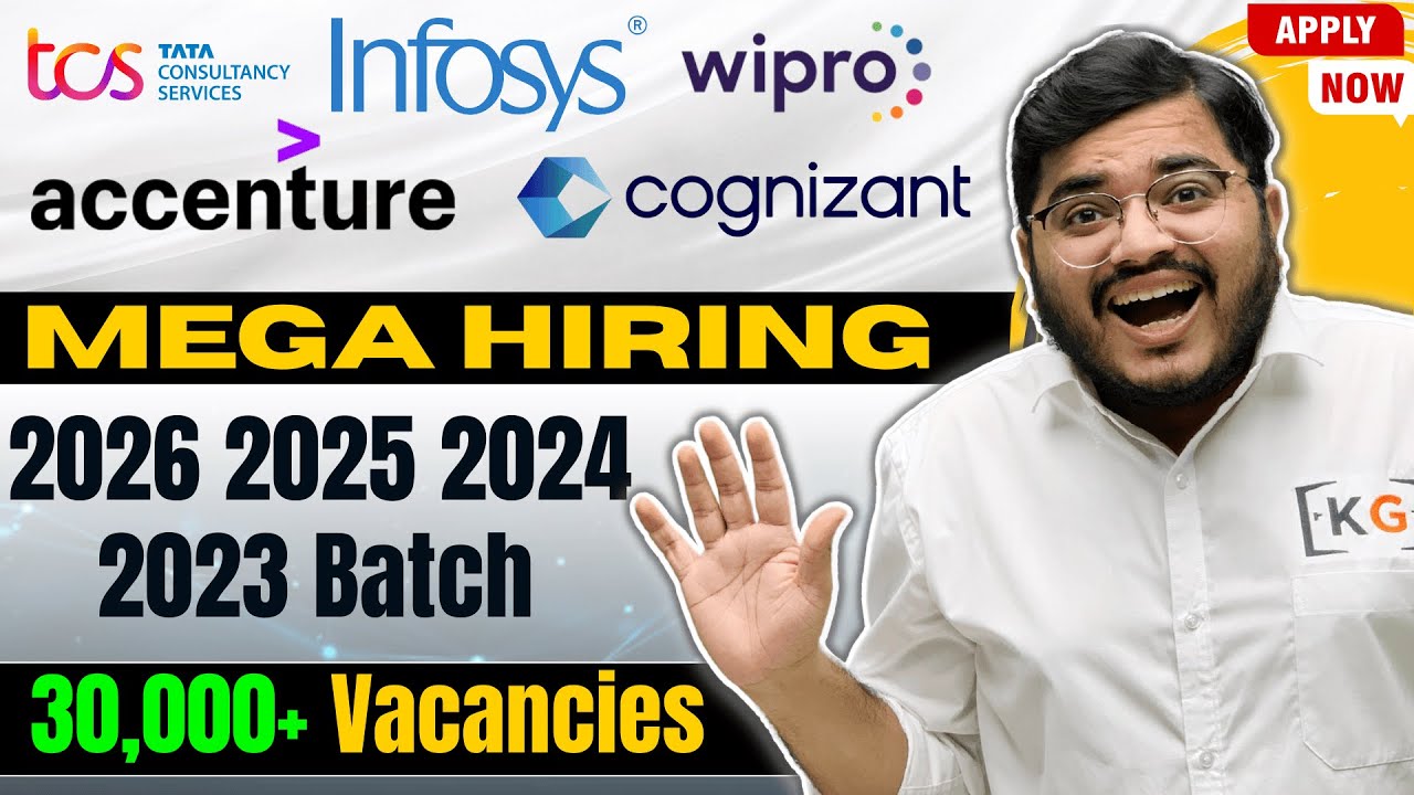 TCS, Infosys, Wipro, Capgemini, Cognizant and Accenture Off Campus Hiring 2026 2025 2024 2023 Batch🚀