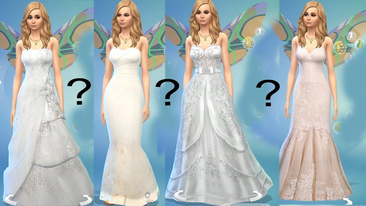 Which Wedding Dress ? Shopping Fairy SIMS 4 Game Let's Play  Video Part 53